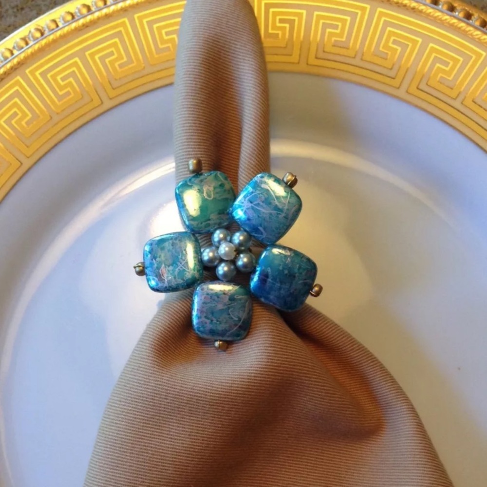New set of 12 handmade napkin holders napkin rings